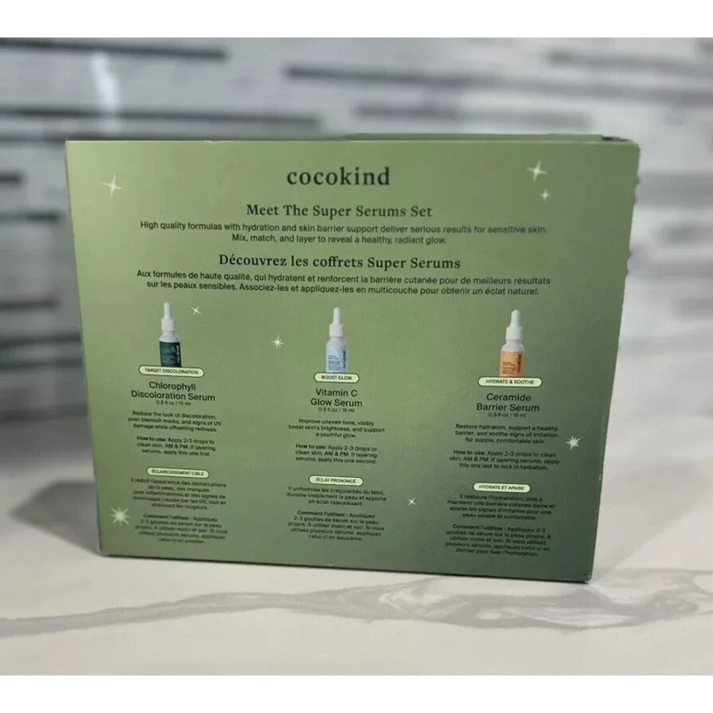Cocokind Super Serums Set‎ Chlorophyll Vitamin C Ceramide Barrier Serum